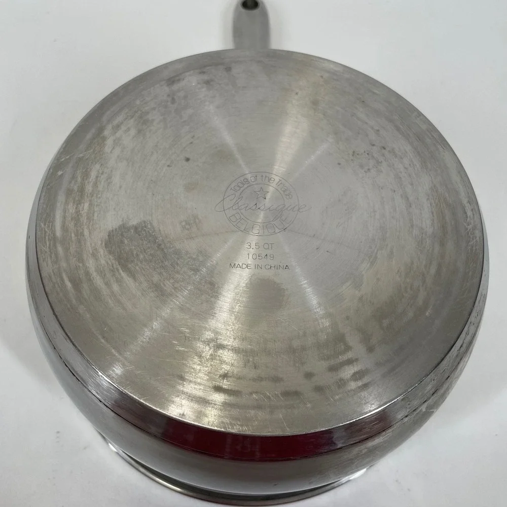 Belgique Classique Tools of the Trade 3.5 QT Stainless Steel Saucepan Lid 10549